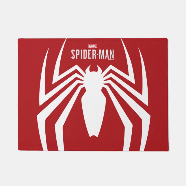 Marvel's Spider-Man | White Spider Emblem Doormat (Front)