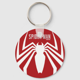 Marvel's Spider-Man White Spider Emblem Keychain