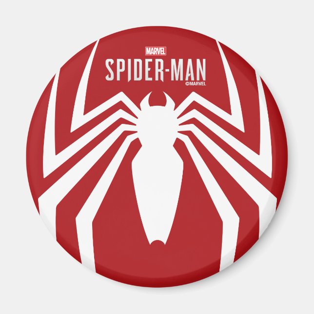 Marvel's Spider-Man | White Spider Emblem Magnet (Front)