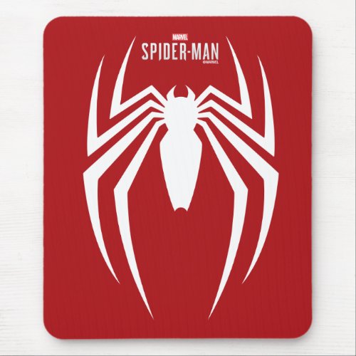 Marvels Spider_Man  White Spider Emblem Mouse Pad
