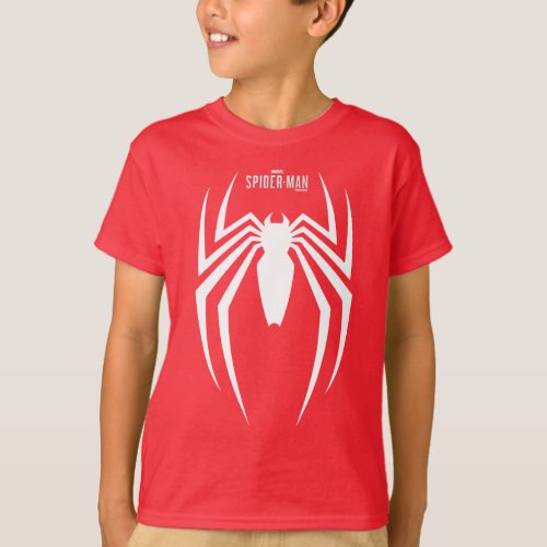 Marvels Spider_Man  White Spider Emblem T_Shirt