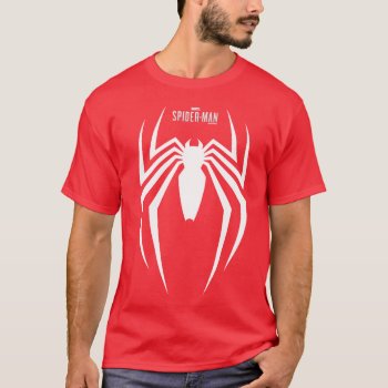 Marvel's Spider-man | White Spider Emblem T-shirt by spidermanclassics at Zazzle