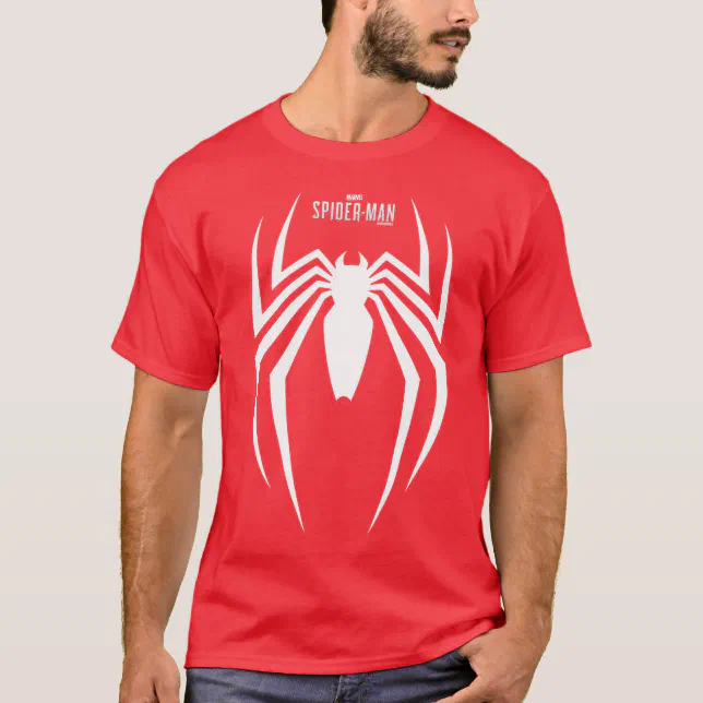 Marvel's Spider-Man | White Spider emblem T-Shirt (Front)