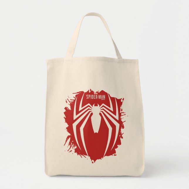 Marvel's Spider-Man | White Spider Emblem Tote Bag (Front)