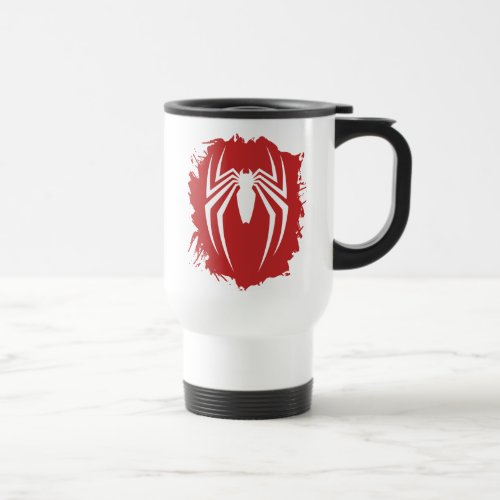 Marvels Spider_Man  White Spider Emblem Travel Mug