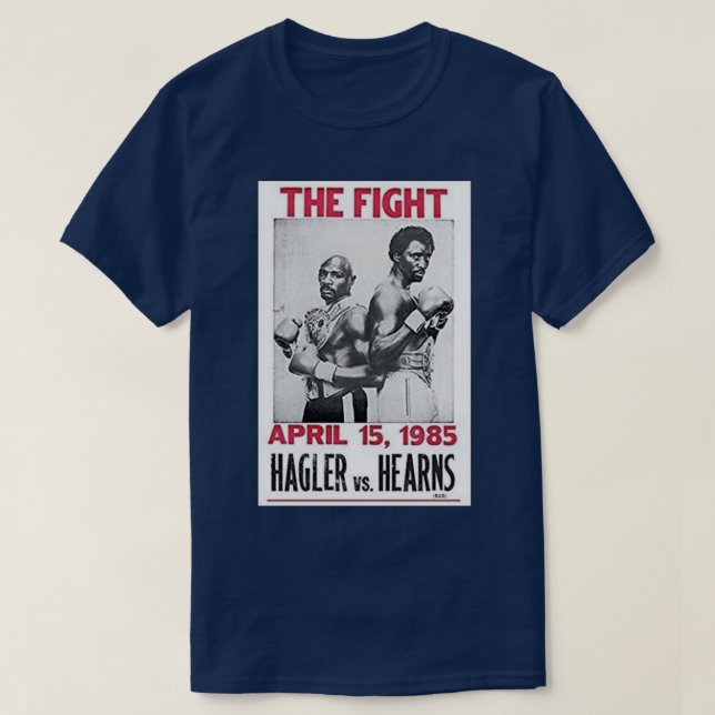 Marvin Hagler vs Tommy Hearns T-Shirt (Design Front)