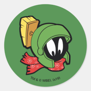 MARVIN MARTIAN™ "Outta This World" Holiday Classic Round Sticker