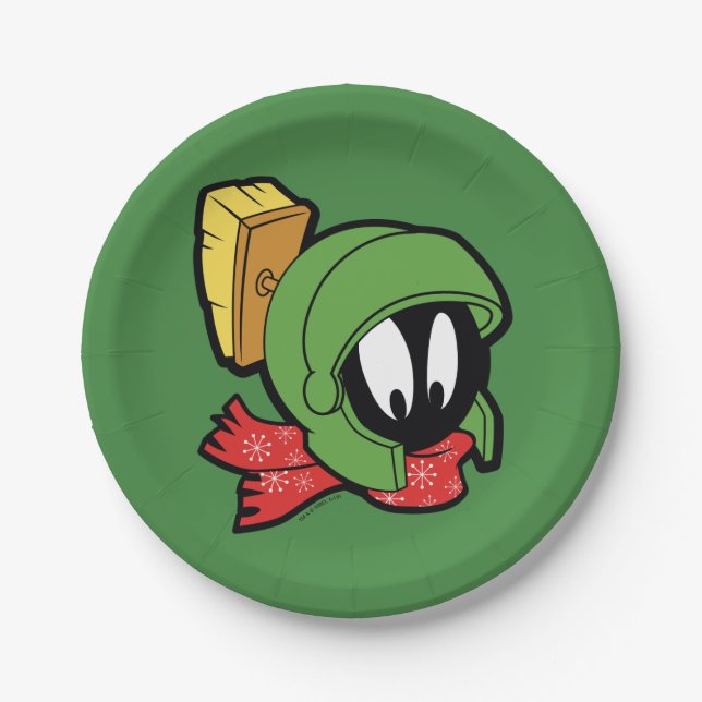 MARVIN MARTIAN™ "Outta This World" Holiday Paper Plates (Front)