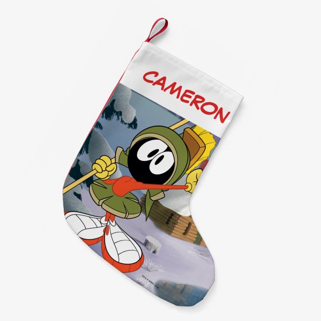 MARVIN MARTIAN™ Winter Cabin Small Christmas Stocking (Front (Hanging))