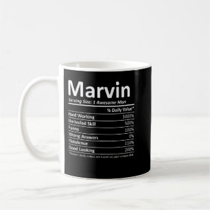 MARVIN Nutrition Funny Birthday Personalized Name Coffee Mug