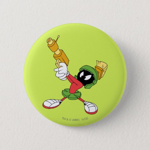 MARVIN THE MARTIANâ Aiming Laser Pinback Button