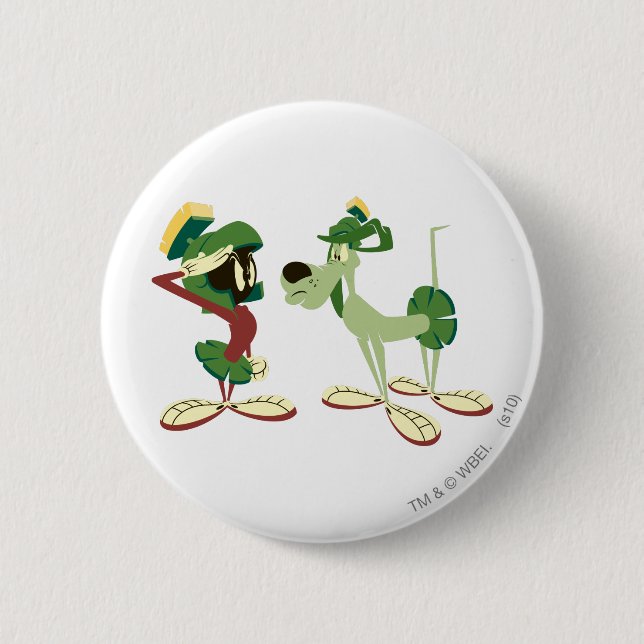 MARVIN THE MARTIAN™ and K-9 Pinback Button (Front)