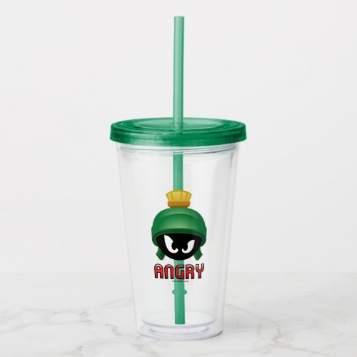 MARVIN THE MARTIAN Angry Emoji Acrylic Tumbler