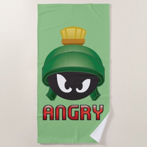 MARVIN THE MARTIANâ Angry Emoji Beach Towel