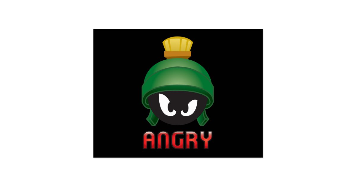 MARVIN THE MARTIAN™ Angry Emoji Postcard