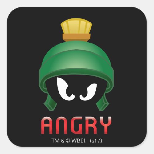 MARVIN THE MARTIANâ Angry Emoji Square Sticker