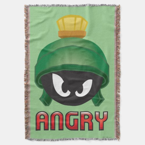 MARVIN THE MARTIANâ Angry Emoji Throw Blanket