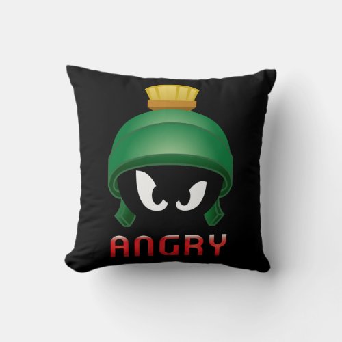 MARVIN THE MARTIANâ Angry Emoji Throw Pillow