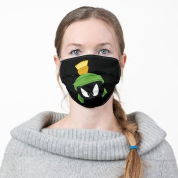 Marvin The Martian™ Angry Face Adult Cloth Face Mask by looneytunes at Zazzle