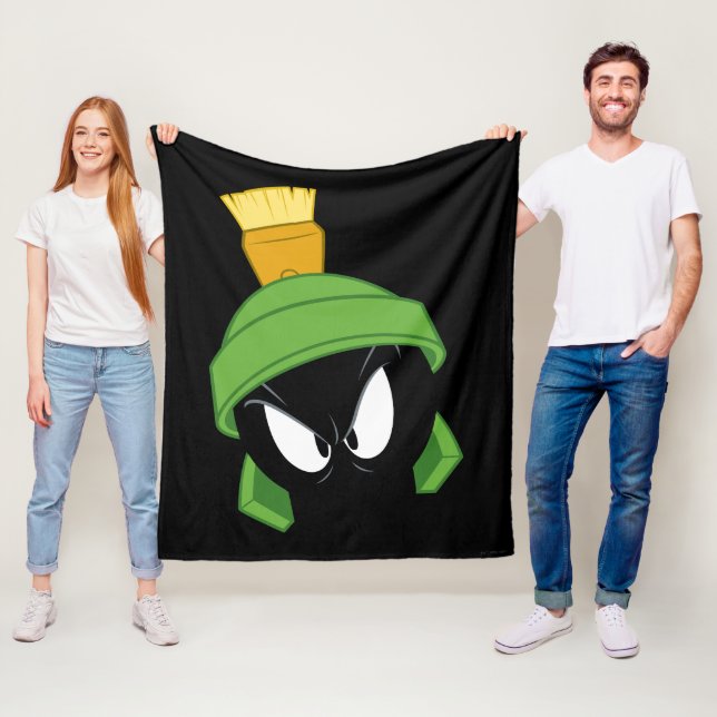 MARVIN THE MARTIAN™ Angry Face Fleece Blanket (In Situ)