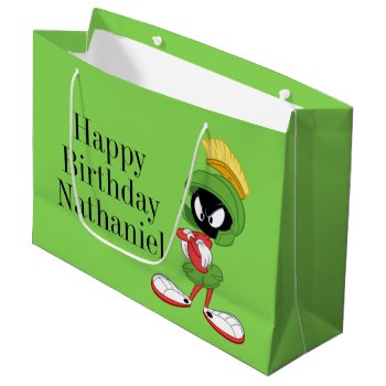 Marvin The Martian™ | Arms Crossed Large Gift Bag by looneytunes at Zazzle