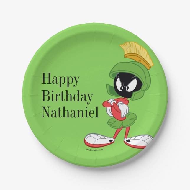 MARVIN THE MARTIAN™ | Arms Crossed Paper Plates (Front)