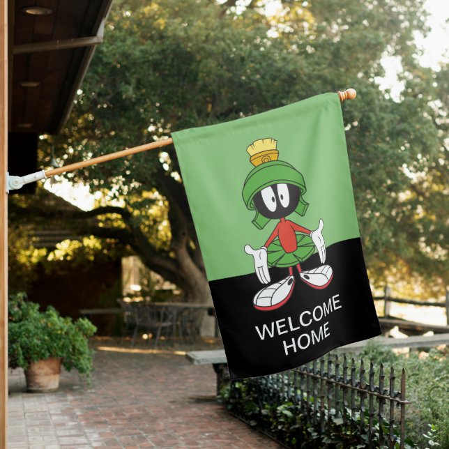 MARVIN THE MARTIAN™ Arms Open House Flag (In SItu)