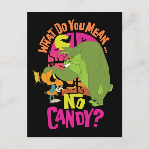 MARVIN THE MARTIAN  BUGS BUNNY No Candy Invitation Postcard