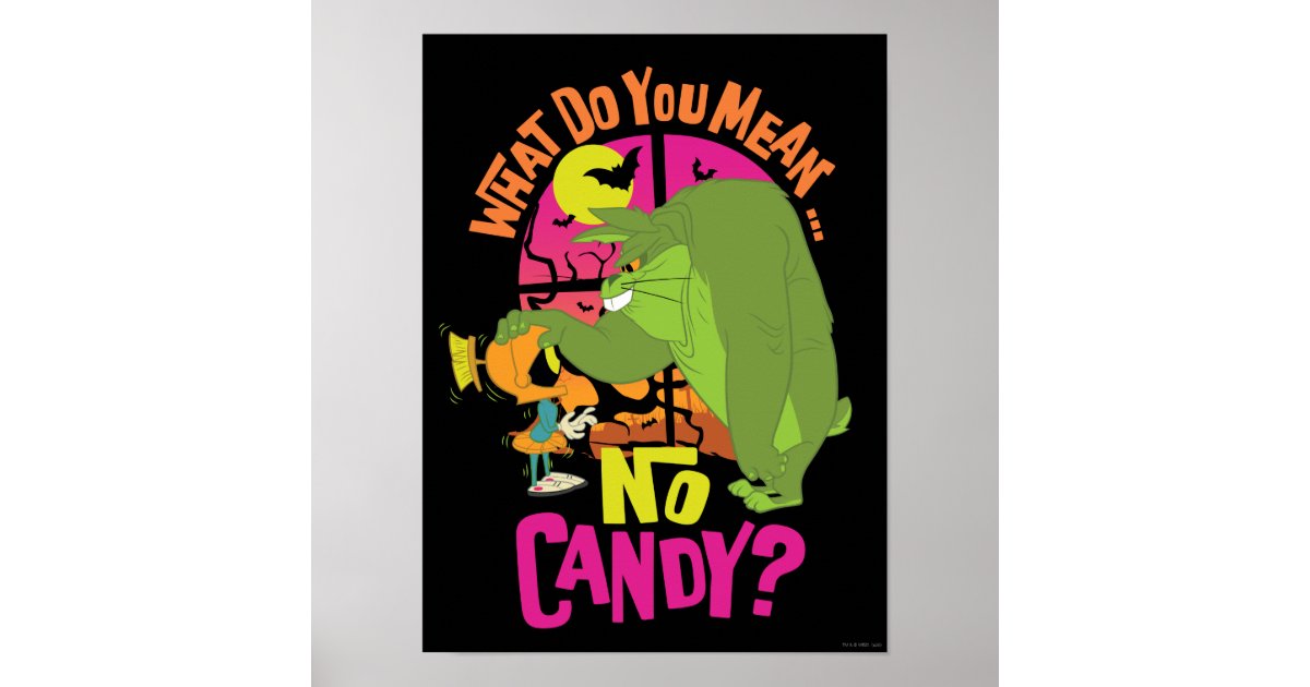 MARVIN THE MARTIAN™ & BUGS BUNNY™ "No Candy" Poster Zazzle