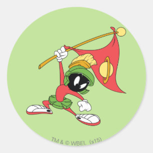 MARVIN THE MARTIAN™ Claiming Planet Classic Round Sticker