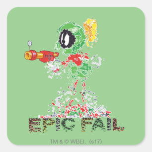 MARVIN THE MARTIAN™ Epic Fail Square Sticker