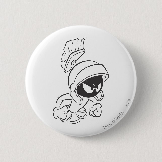 MARVIN THE MARTIAN™ Expressive 2 Pinback Button (Front)