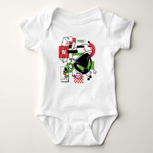 MARVIN THE MARTIAN™ Glitch Baby Bodysuit (Front)