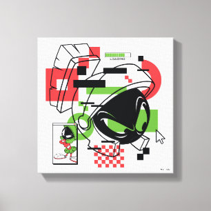 MARVIN THE MARTIAN™ Glitch Canvas Print