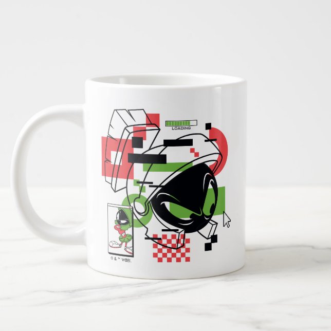 MARVIN THE MARTIAN™ Glitch Giant Coffee Mug (Left)