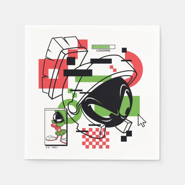 MARVIN THE MARTIAN™ Glitch Napkins (Front)