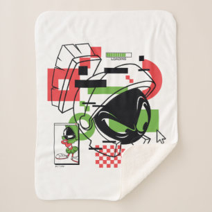 MARVIN THE MARTIAN™ Glitch Sherpa Blanket