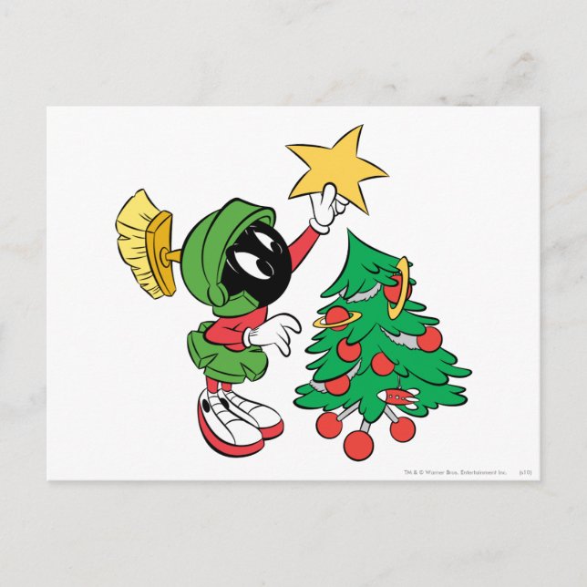 MARVIN THE MARTIAN HOLIDAY POSTCARD (Front)