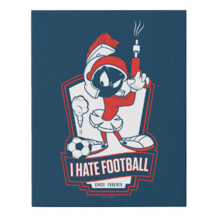 MARVIN THE MARTIAN™ "I Hate Football" Graphic Faux Canvas Print