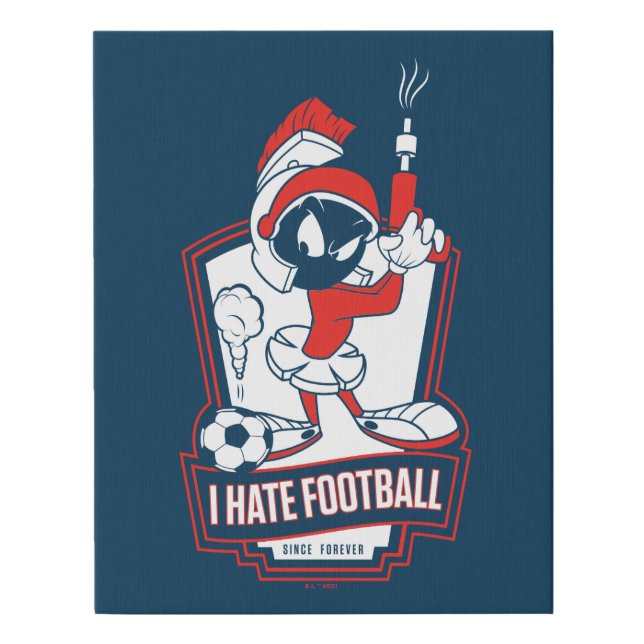 MARVIN THE MARTIAN™ "I Hate Football" Graphic Faux Canvas Print (Front)