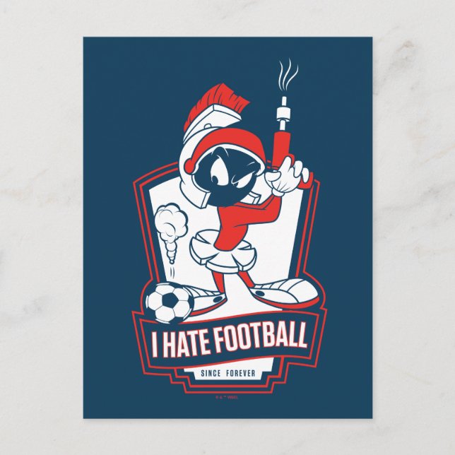 MARVIN THE MARTIAN™ "I Hate Football" Graphic Postcard (Front)