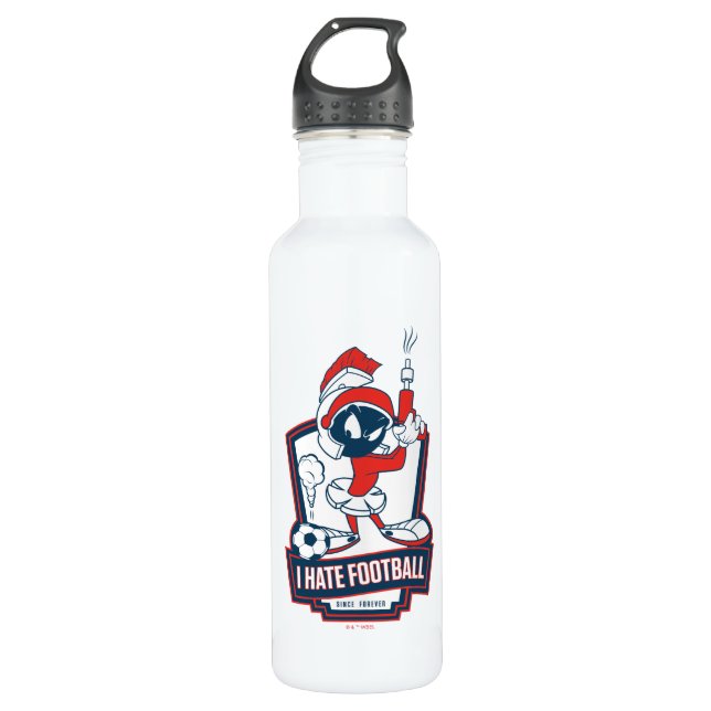 MARVIN THE MARTIAN™ "I Hate Football" Graphic Stainless Steel Water Bottle (Front)
