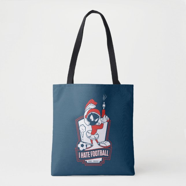 MARVIN THE MARTIAN™ "I Hate Football" Graphic Tote Bag (Front)