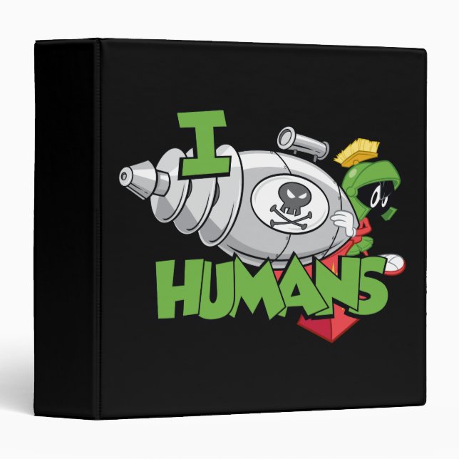 MARVIN THE MARTIAN™ I Laser Humans 3 Ring Binder (Front/Spine)