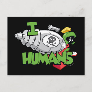 MARVIN THE MARTIAN™ I Laser Humans Postcard
