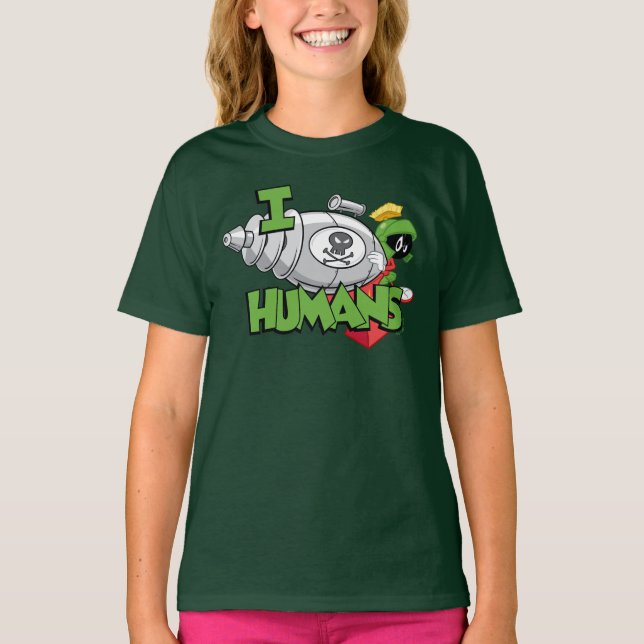 MARVIN THE MARTIAN™ I Laser Humans T-Shirt (Front)