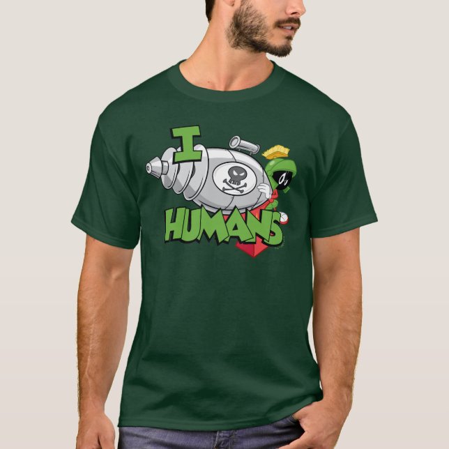 MARVIN THE MARTIAN™ I Laser Humans T-Shirt (Front)