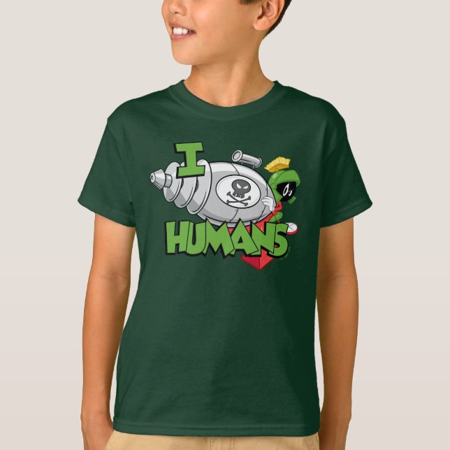 MARVIN THE MARTIAN™ I Laser Humans T-Shirt (Front)