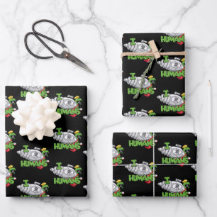MARVIN THE MARTIAN™ I Laser Humans Wrapping Paper Sheets