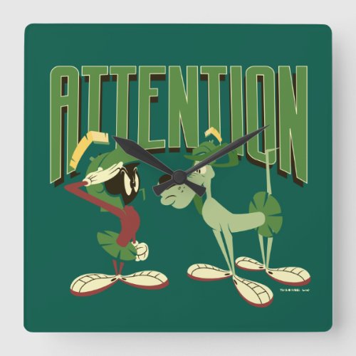 MARVIN THE MARTIANâ  K_9 Attention Square Wall Clock